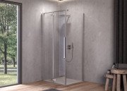 Душевые двери Kolpa San Polaris D 80-R SBR 80х200 см правая профиль серебро/прозрачное стекло Clean Coat 516160