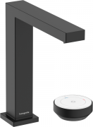 Змішувач для раковини Hansgrohe Tecturis E на 2 отвори з донним клапаном матовий чорний 73053670