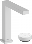 Змішувач для раковини Hansgrohe Tecturis E на 2 отвори з донним клапаном матовий білий 73053700