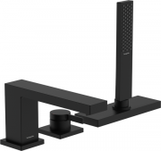 Змішувач на борт ванни Hansgrohe Tecturis E одноважільний на 3 отвори матовий чорний 73443670