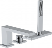 Змішувач на борт ванни Hansgrohe Tecturis E одноважільний на 3 отвори хром 73443000