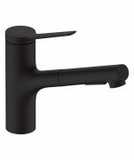 Змішувач для кухні Hansgrohe Zesis M33 одноважільний з висувною лійкою матовий чорний 74820670