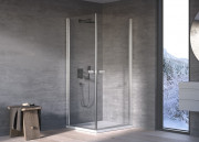 Душова кабіна Kolpa San Andromeda Q SBR 90х90 см профіль срібло/прозоре скло Clean Coat 516460
