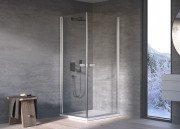 Душевая кабина Kolpa San Andromeda Q SBR 100х100 см профиль серебро/прозрачное стекло Clean Coat 516470