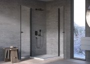 Душевая кабина Kolpa San Andromeda Q B 80х80 см профиль черный/прозрачное стекло Clean Coat 516480