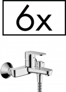 Змішувач для ванної Hansgrohe Vernis Blend настінний одноважільний хром 6 шт 71447000