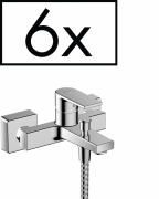 Змішувач для ванної Hansgrohe Vernis Shape настінний одноважільний хром 6 шт 71457000