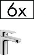 Змішувач для раковини Hansgrohe Vernis Blend одноважільний з донним клапаном хром 6 шт 71587000