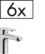 Змішувач для раковини Hansgrohe Vernis Blend одноважільний з донним клапаном хром 6 шт 71588000