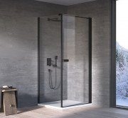 Душові двері Kolpa San Andromeda D 80-UNI B 80х200 см профіль чорний/прозоре скло Clean Coat 516600