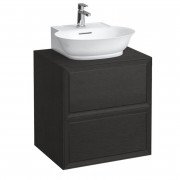 Тумба під раковину Laufen The New Classic 60 см з отвором в центрі ДСП/шпон чорний дуб H4060040856281