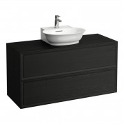 Тумба под раковину Laufen The New Classic 120 см с отверстием в центре ДСП/шпон черненый дуб H4060240856281