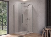 Душевые двери Kolpa San Polaris D 80-R SBR 80х200 см правая профиль серебро/прозрачное стекло Clean Coat 515420