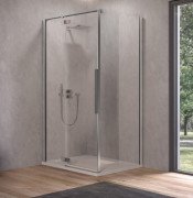 Душевые двери Kolpa San Polaris D 90-L SBR 90х200 см левая профиль серебро/прозрачное стекло Clean Coat 515430