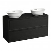 Тумба під 2 раковини Laufen The New Classic 120 см ДСП/шпон чорний дуб H4060890856281