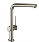 Смеситель для кухни Hansgrohe Talis M54 однорычажный с выдвижной лейкой нержавеющая сталь 72860800