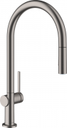 Змішувач для кухні Hansgrohe Talis M54 з висувною лійкою шліфований чорний хром 72801340