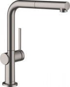 Смеситель для кухни Hansgrohe Talis M54 с выдвижной лейкой шлифованный черный хром 72808340