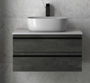 Тумба під раковину Kolpa San Alexis 60 600x500x342 мм МДФ темний бетон стільниця Kerrock 547170