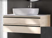 Тумба під раковину Kolpa San Alexis 80 800x500x342 мм МДФ темний бетон стільниця Kerrock 547190