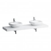 Стільниця Laufen Case 1787х520х80 мм з вирізом праворуч та ліворуч МДФ білий матовий H4051640754631