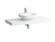 Столешница Laufen Case 1191х520х80 мм с вырезом в центре МДФ белый матовый H4051410754631