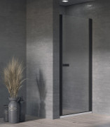 Душевые двери Kolpa San Andromeda N 100-UNI B 100х200 см профиль черный/прозрачное стекло Clean Coat 516770