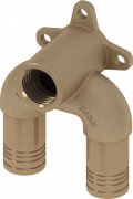 Тройник угловой TECElogo-Push с настенным креплением удлиненный 20xRp 1/2''х20 бронза/кремниевая бронза 8723011