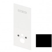 Виставкова панель змиву для унітазу TECE TECElux із ручним приводом скло чорне/клавіші хром глянцевий 9650505