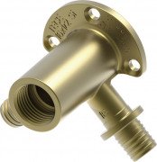 Трійник кутовий TECE TECEflex з настінним кріпленням 16х1/2'' подовжена кремнієва бронза 708628