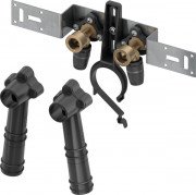 Монтажний вузол TECE TECElogo-Push 80 мм з куточками з настінним кріпленням 16xRp 1/2'' бронза/кремнієва бронза 8723101