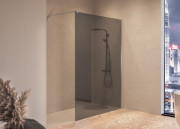 Душова стінка Kolpa San Calypso WO 100-UNI SBR 100х200 см профіль срібло/скло графіт Clean Coat 517810
