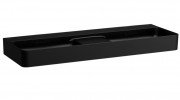 Раковина для ванної Laufen Val 120х42 см подвійна без отворів без переливу кераміка чорний матовий H8142827161421