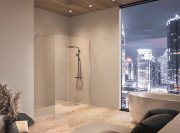 Душевая стенка Kolpa San Calypso WO 140-UNI SBR 140х200 см профиль серебро/прозрачное стекло Clean Coat 517560