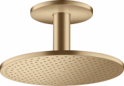 Верхній душ Hansgrohe Axor ShowerSolutions Ø300 мм 1 режим зі стельовим тримачем шліфована бронза 35301140