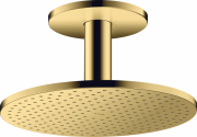 Верхній душ Hansgrohe Axor ShowerSolutions Ø300 мм 2 режими зі стельовим тримачем поліроване золото 35304990