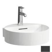 Міні-раковина для ванної Laufen Val 40х42,5 см з 1 отвором під змішувач кераміка графіт матовий H8112817581041