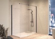 Душевая кабина Kolpa San Calypso WIN 160X80-UNI B профиль черный/прозрачное стекло Clean Coat 517700