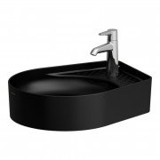 Раковина для ванной Laufen Val 50х40 см с 1 отверстием без перелива керамика черный матовый H8122817161111