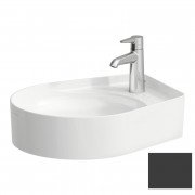 Раковина для ванної Laufen Val 50х40 см з 1 отвором без переливу кераміка графіт матовий H8122817581111