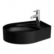 Раковина для ванної Laufen Val 50х40 см з 1 отвором під змішувач чорний кераміка матовий H8122817161041