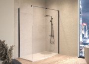 Душевая кабина Kolpa San Calypso WIN 140X80-UNI B профиль черный/прозрачное стекло Clean Coat 517670