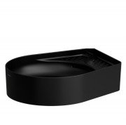 Раковина для ванної Laufen Val 50х40 см без отворів під змішувач чорний кераміка матовий H8122817161091