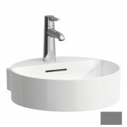 Міні-раковина для ванної Laufen Val 40х42,5 см з 1 отвором із шліфованим низом кераміка графіт матовий H8132817581041