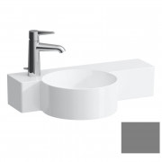 Міні-раковина для ванної Laufen Val 55х31,5 см з 1 отвором та полицею праворуч кераміка графіт матовий H8152837581131