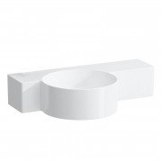 Міні-раковина для ванної Laufen Val 55х31,5 см без отворів та полицею праворуч кераміка білий матовий H8152837571421