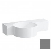 Міні-раковина для ванної Laufen Val 55х31,5 см без отворів та полицею праворуч кераміка графіт матовий H8152837581421