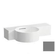 Міні-раковина для ванної Laufen Val 55х31,5 см без отворів підрізається кераміка графіт матовий H8152837588131