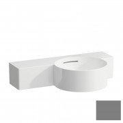 Міні-раковина для ванної Laufen Val 55х31,5 см без отворів та полицею зліва кераміка графіт матовий H8152847581091