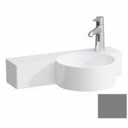 Міні-раковина для ванної Laufen Val 55х31,5 см з 1 отвором та полицею зліва кераміка графіт матовий H8152847581141